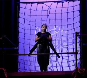 Middle schooler Meha Shah takes on one the role of Charlotte in The middle school production of “Charlotte’s Web.” The play opened on April 3 and had a total of four performances over the course of three days.